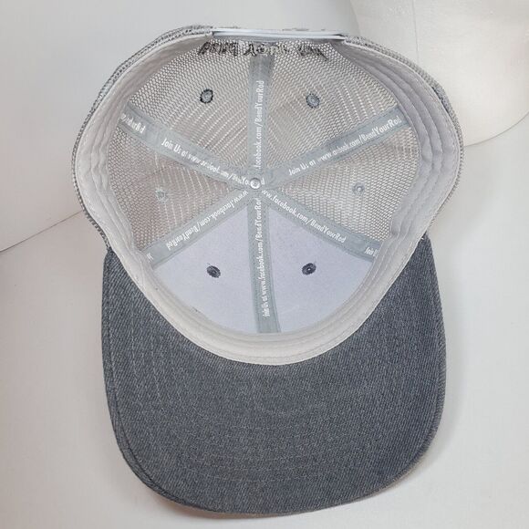 Fishoholic Mens Mesh Back Trucker Hat Snapback Hunting Fishing Gorpcore Gray - Picture 6 of 7